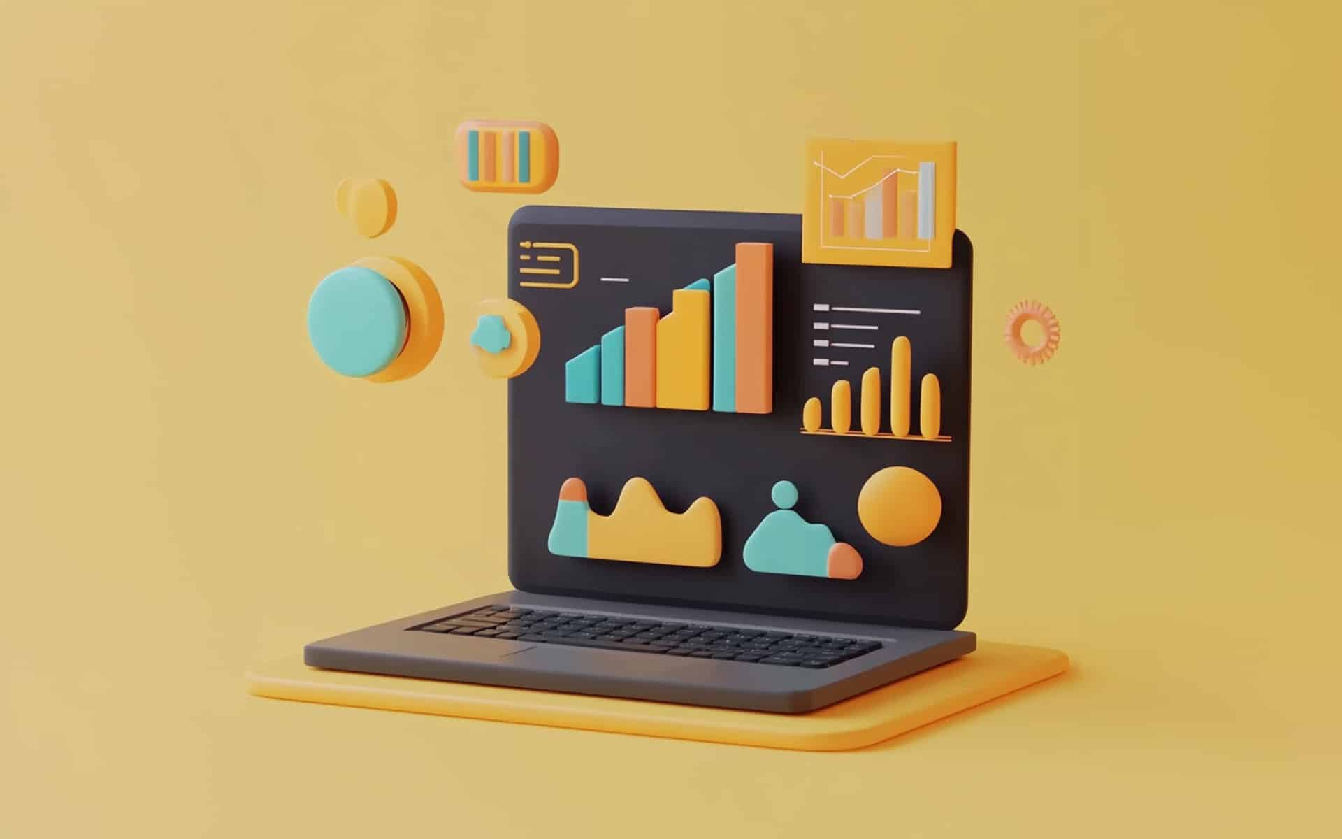 9 Accounts Payable Metrics to Track 3d animation of a computer with graphs