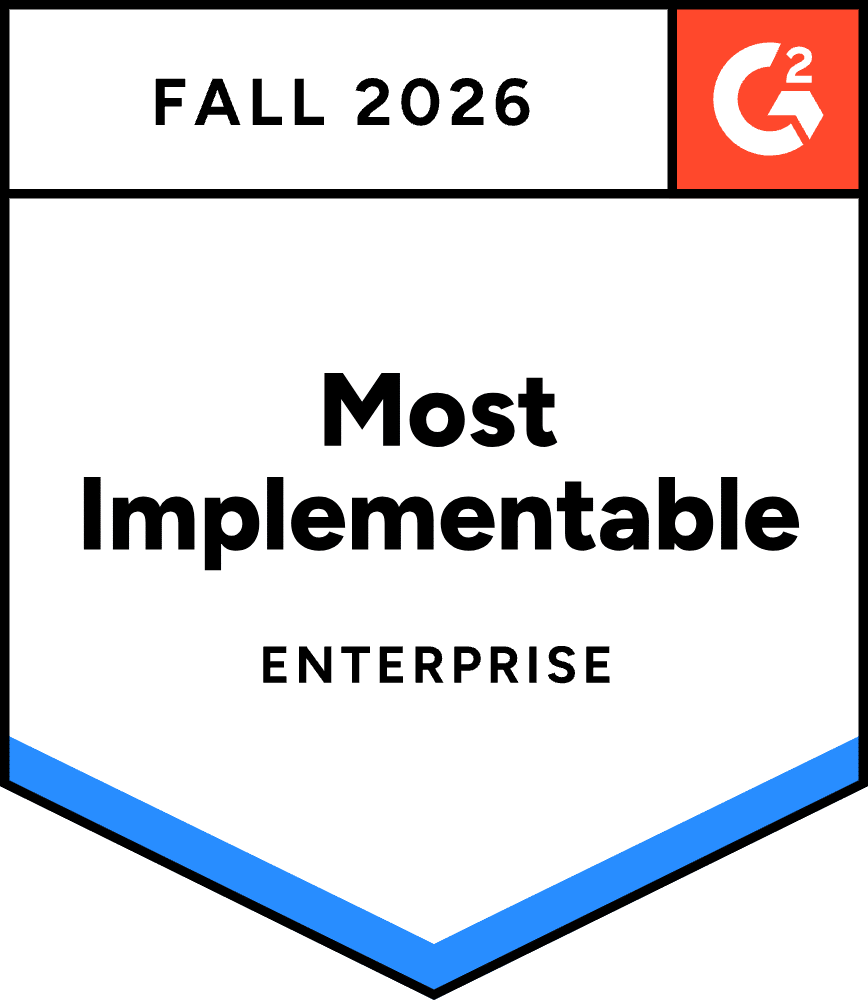 G2 Most Implementable, Procure-to-Pay Enterprise, Fall 2026