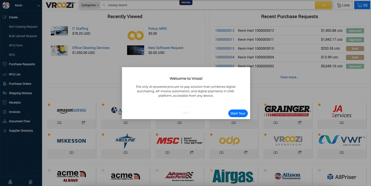 Vroozi Create invoice