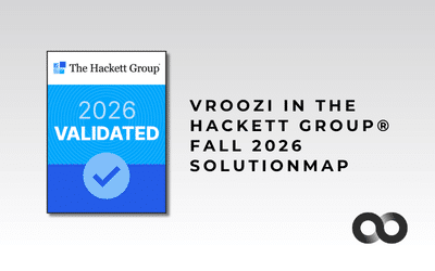 Vroozi in The Hackett Group Fall 2026 SolutionMap with 2026 Validated badge