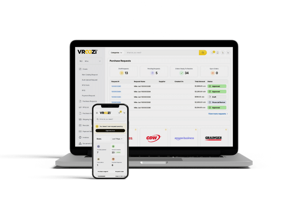 Vroozi Tablet with adv analytics screen