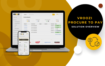vroozi_procure_to_pay_solution_overview-1 A woman uses a procurement solution on a desktop computer in an office.
